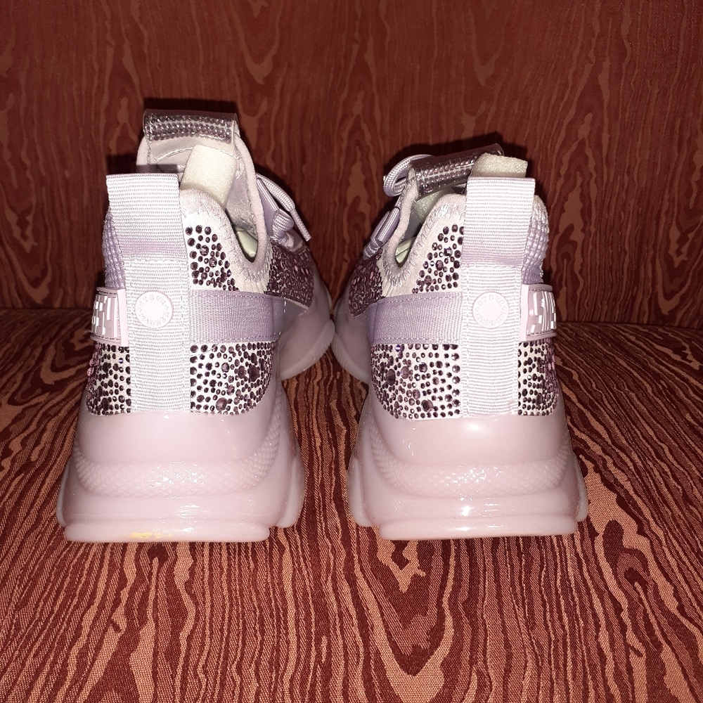 STEVE MADDEN MAXIMA RHINESTONES AND GLITTER LIGHT PURPLE WOMEN'S SIZE 8.5 NEW - Picture 7 of 13